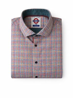 Jermyn & Bond Colorful Houndstooth Button-Down | Modern Fit | Size 3X 🔥